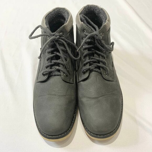 B&B Softmoc Men's Size 9 Gray Boots High Top Lace Up Shoes Faux Leather - Picture 2 of 8